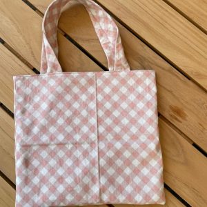 mini me tote bag roze ruitjes