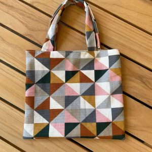 mini me tote bag met geometrische print