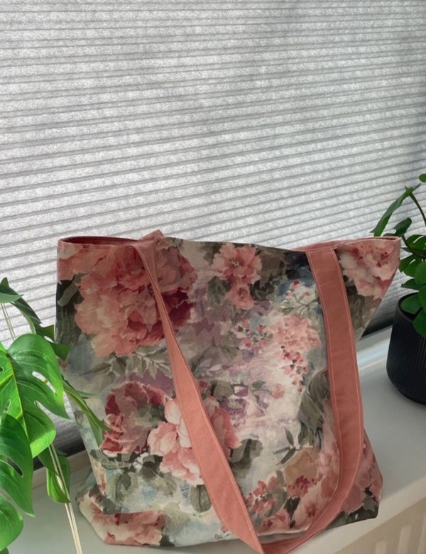 leuke katoenen shopper bag  romantic rose - Afbeelding 6