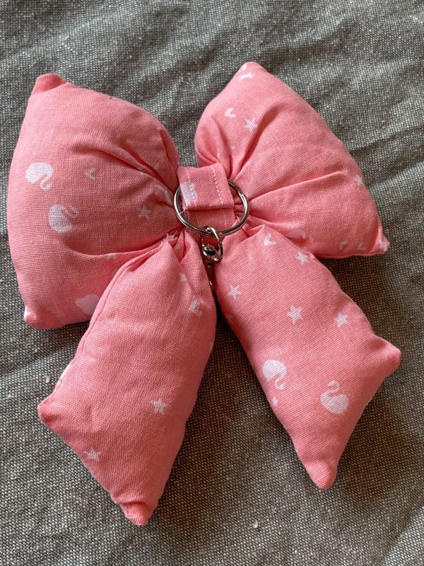 Fluffy bow tas hanger maan ster roze - Afbeelding 2