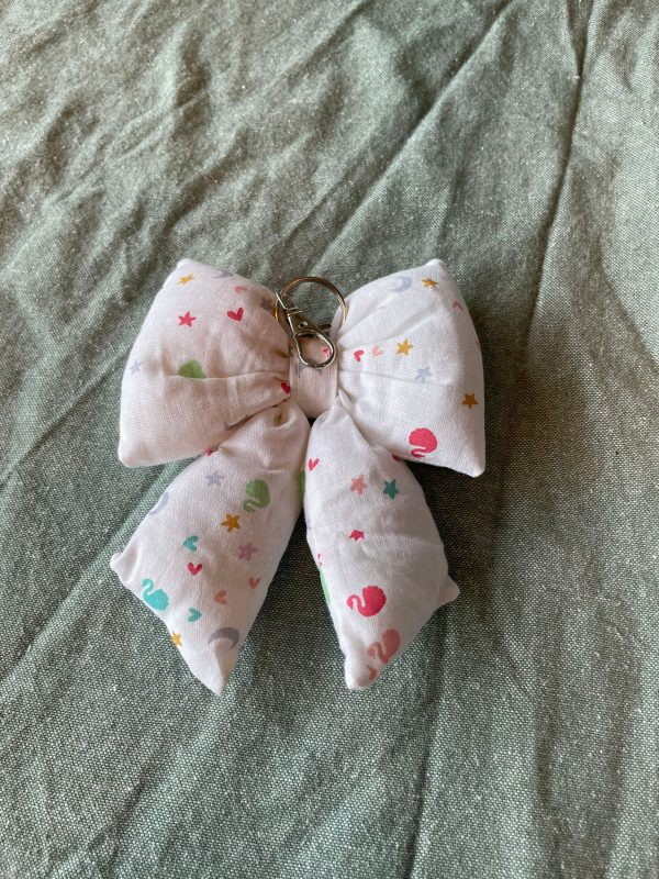 Fluffy bow tas hanger maan ster wit - Afbeelding 2