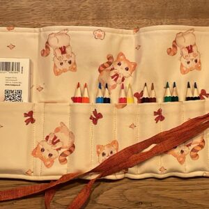 crayon roll up small katten print