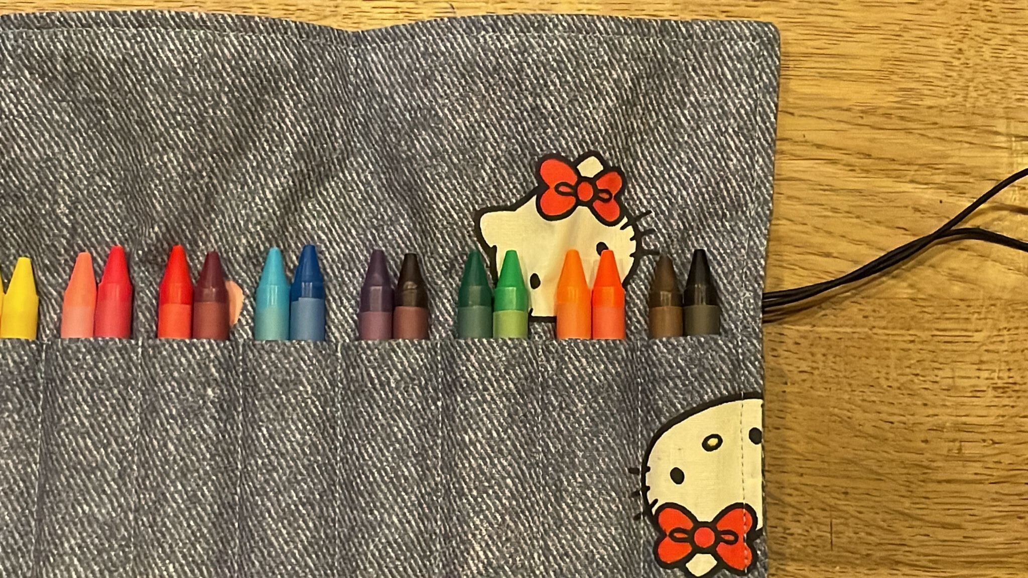 crayon roll up small jeans kitty - Afbeelding 2