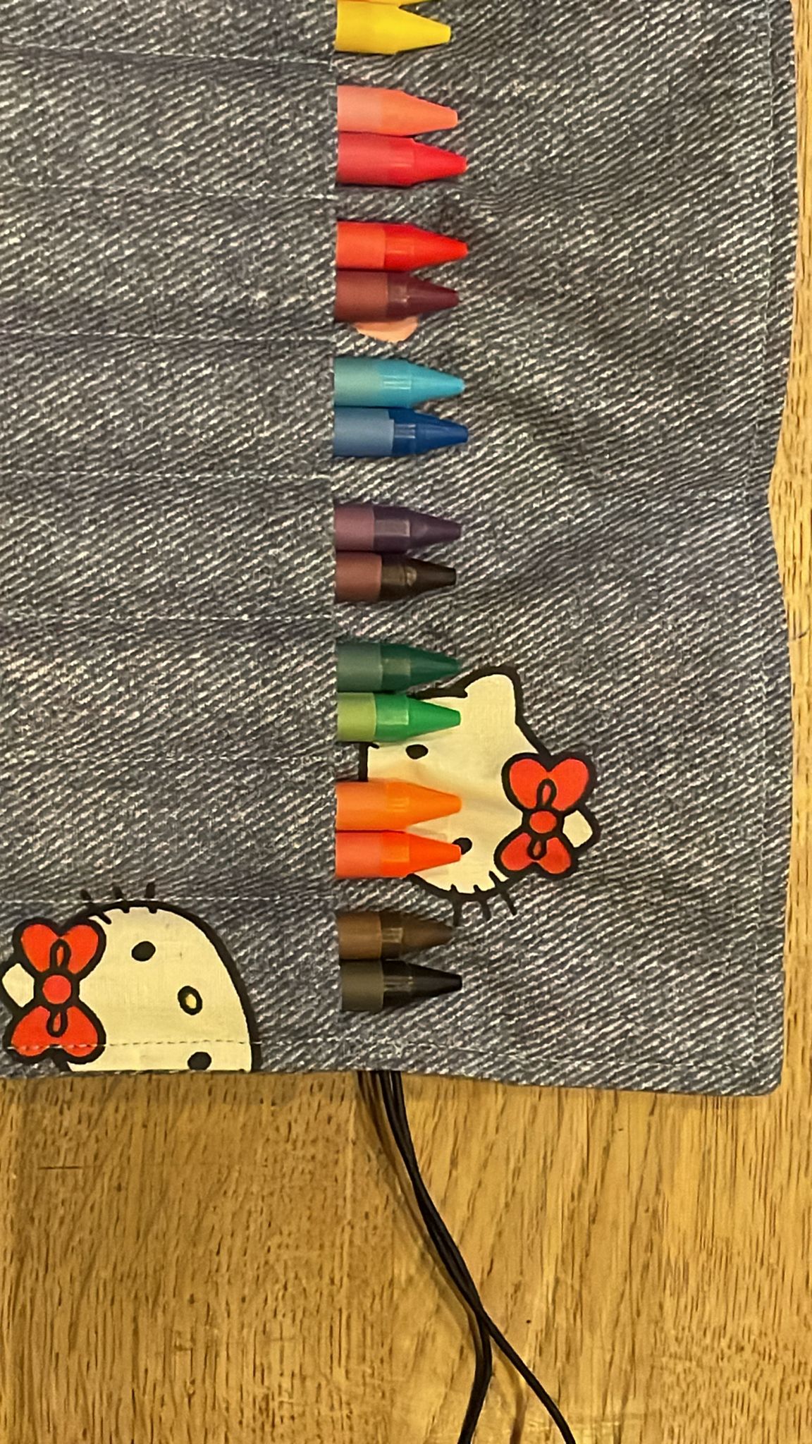 crayon roll up small jeans kitty - Afbeelding 3