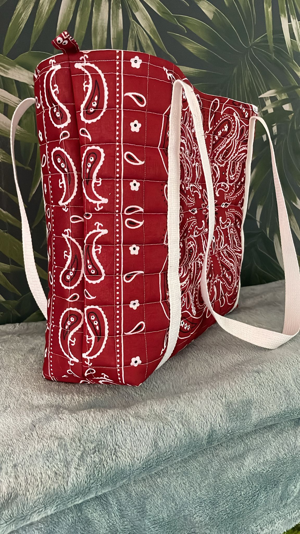 shopper tote bag red bandana - Afbeelding 3