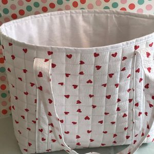 shopper tote bag   little red hart