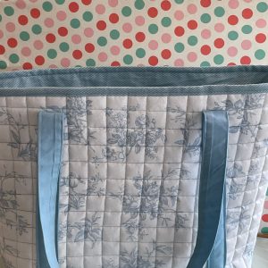 shopper tote bag little bleu garden flower
