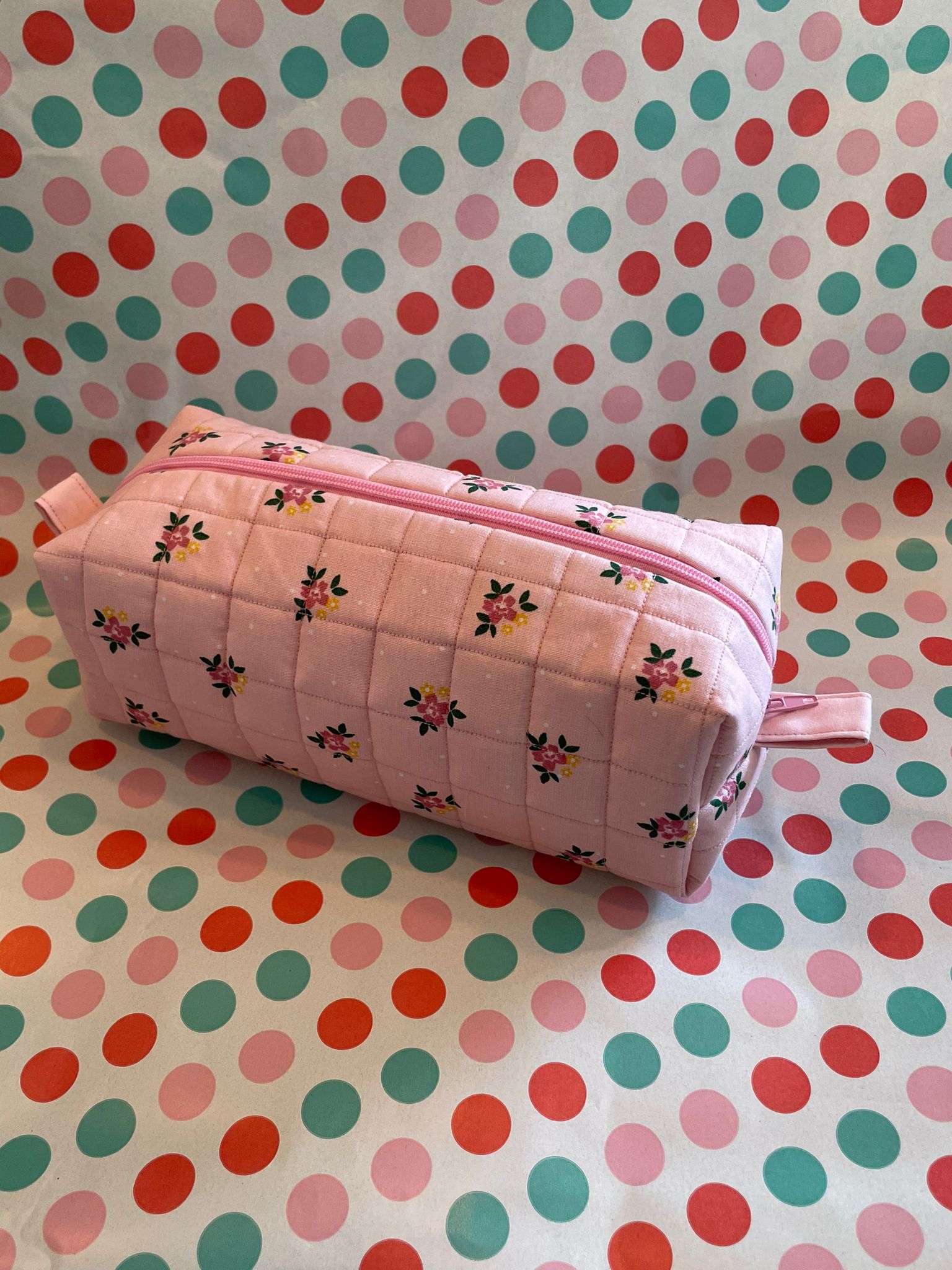 make-up bag pink floral - Afbeelding 3