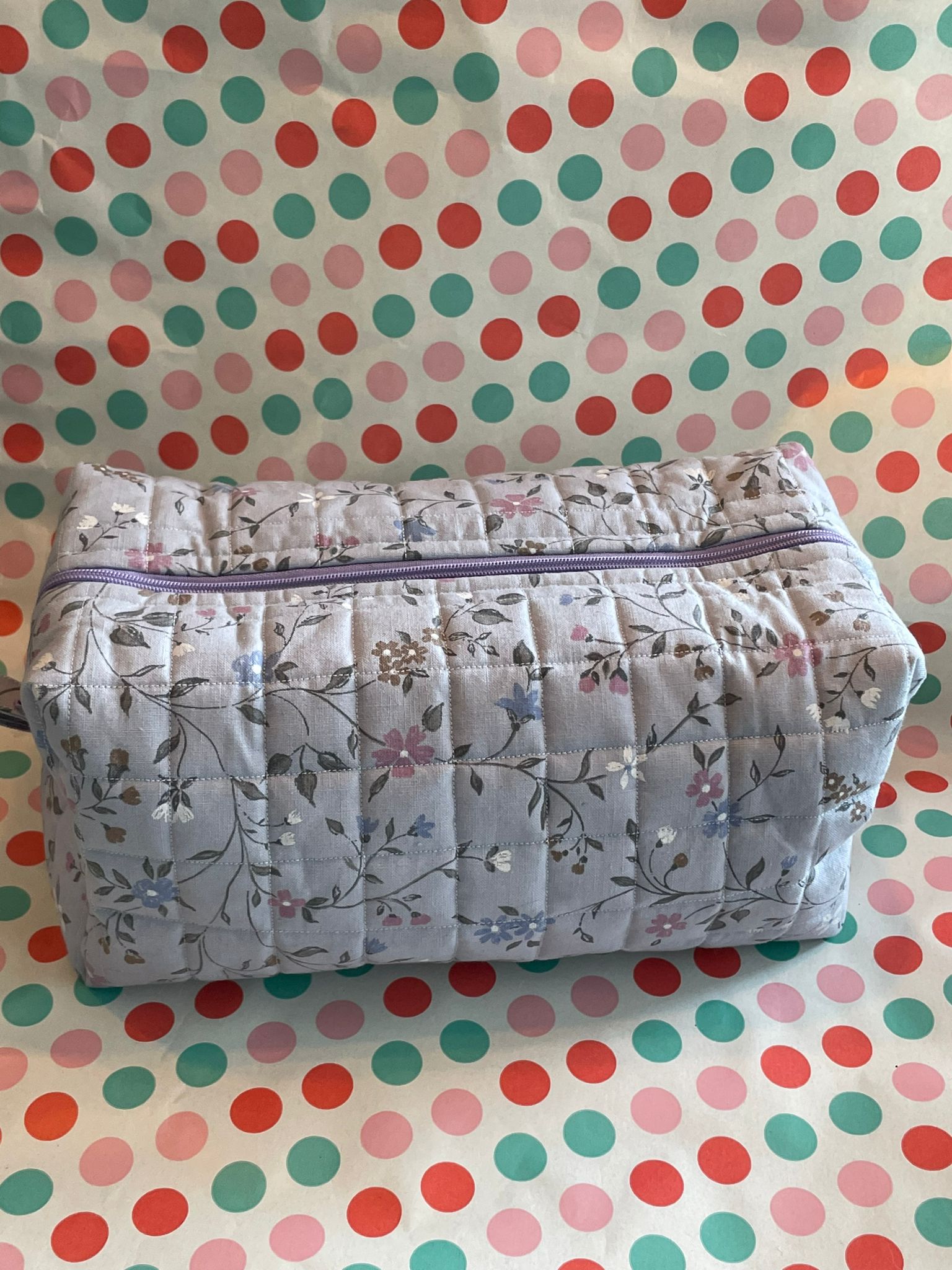 make-up bag large tiny flower garden