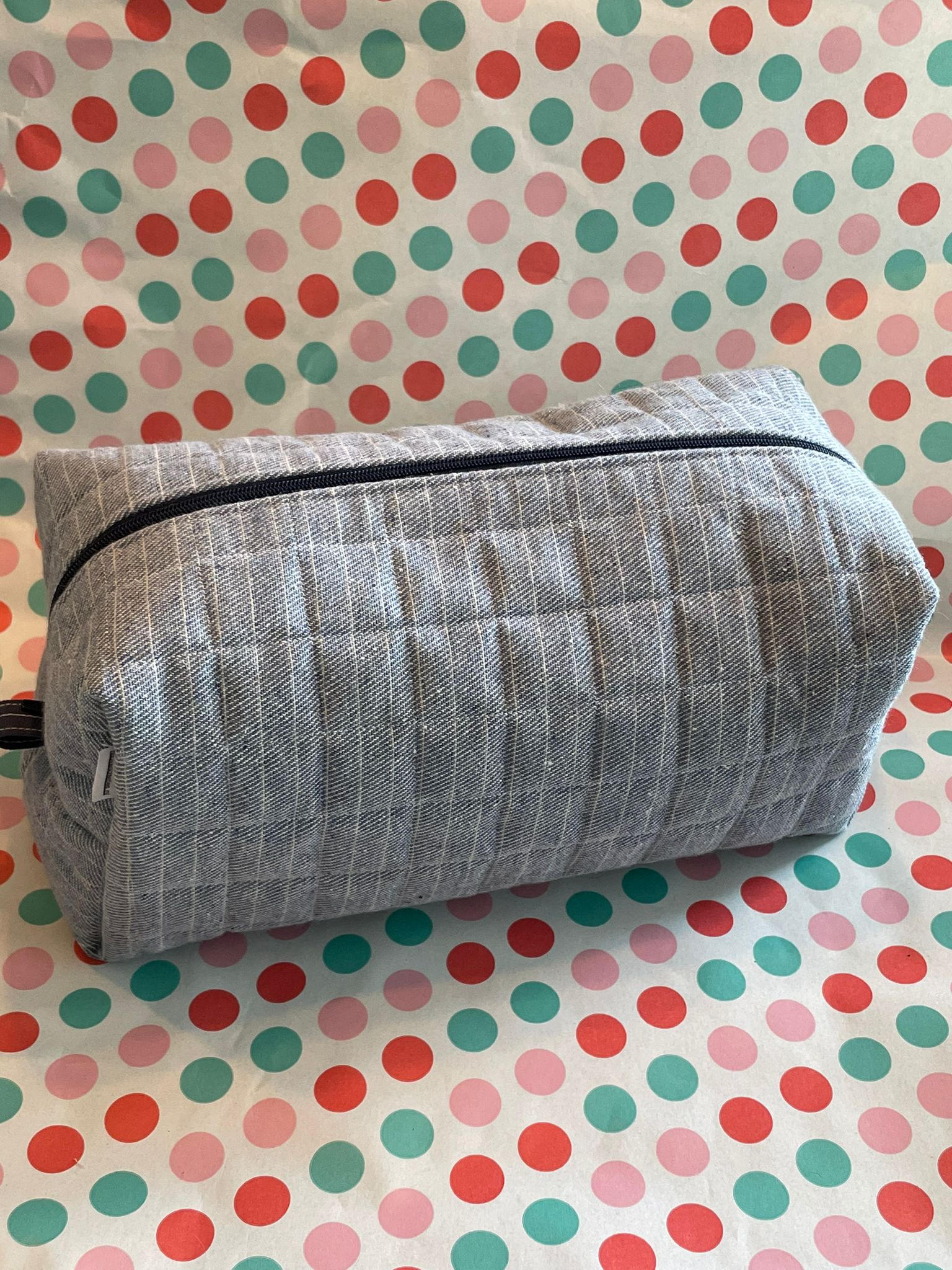 make-up bag large denim look