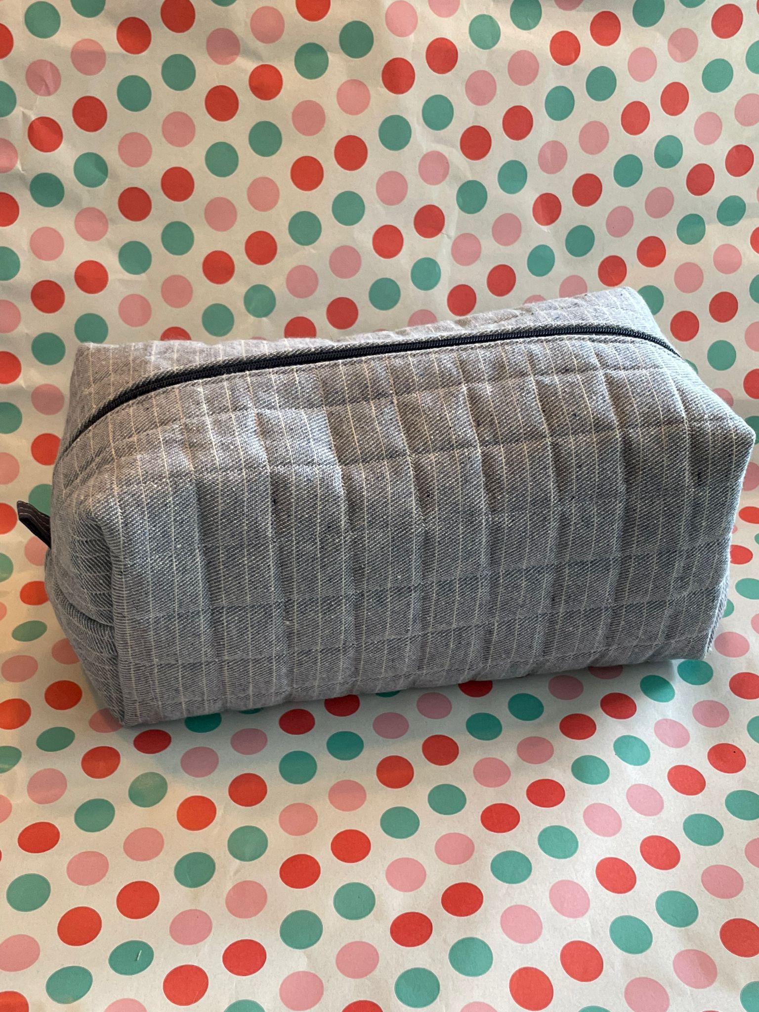 make-up bag large denim look - Afbeelding 2