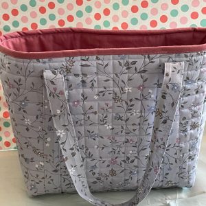 shopper tote bag tiny flower garden