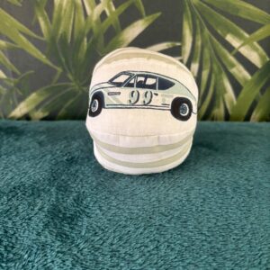 Montessori soft bal rode sportauto groene strepen
