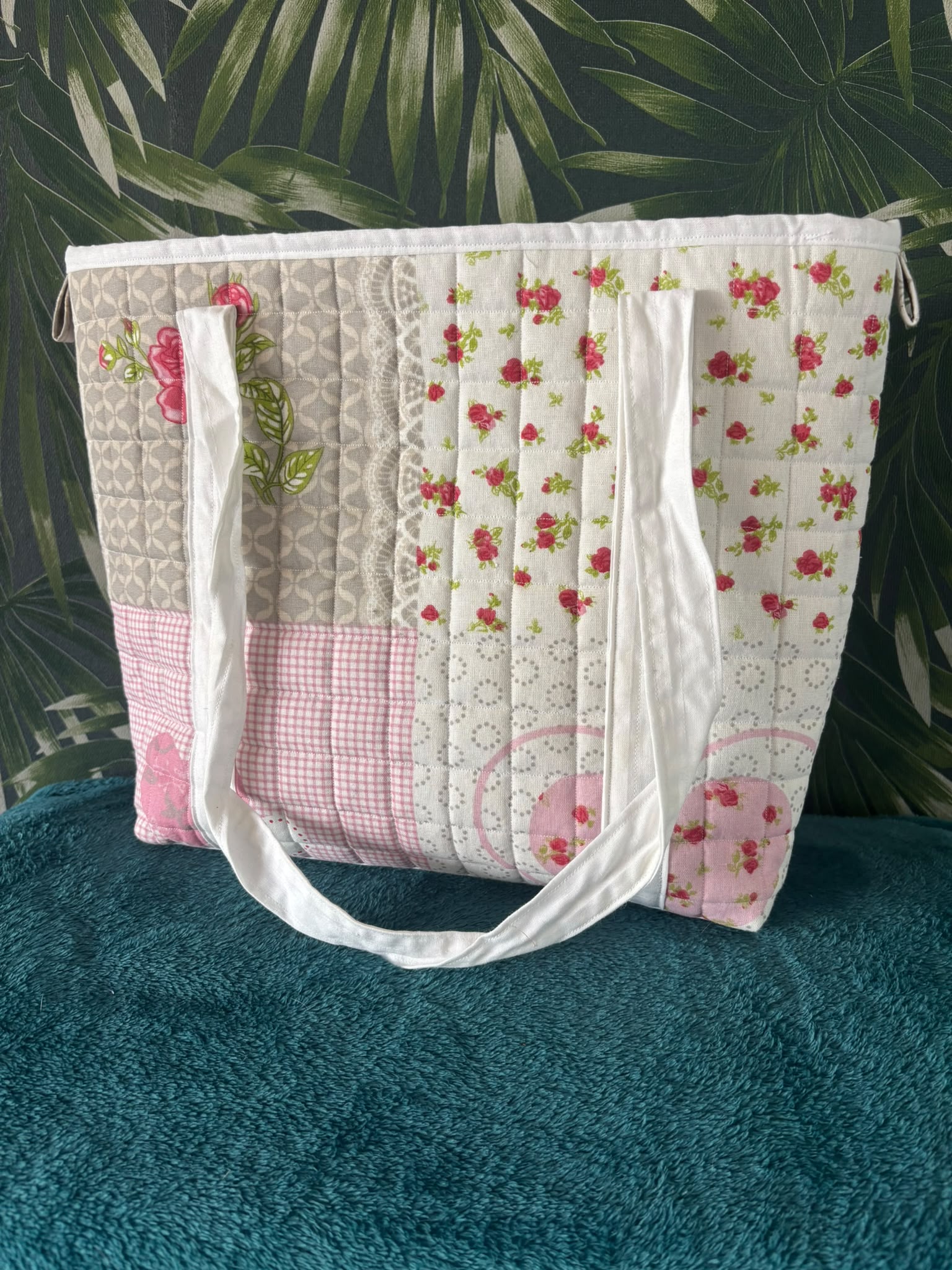 shopper tote bag romantische print - Afbeelding 2