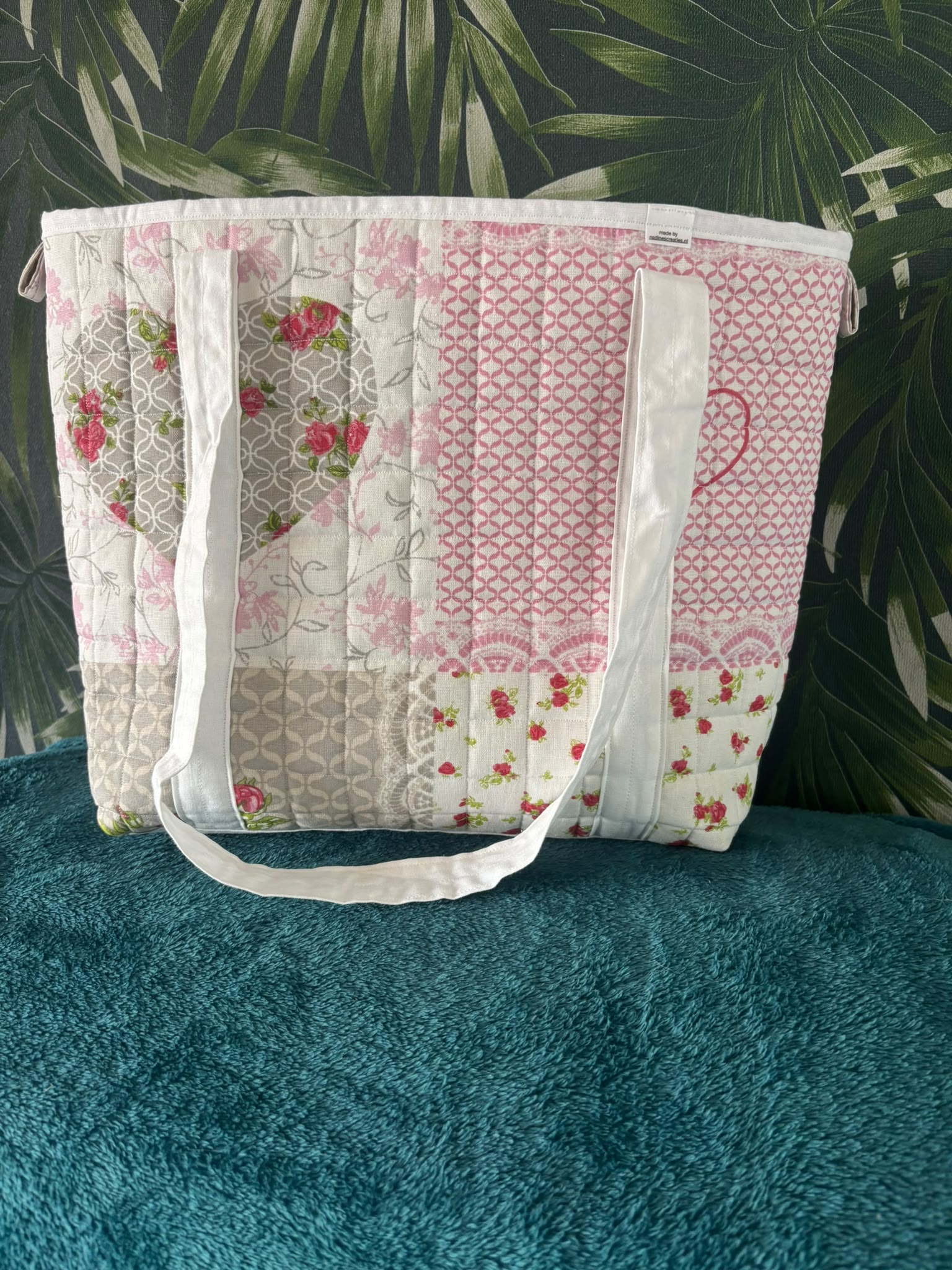 shopper tote bag romantische print