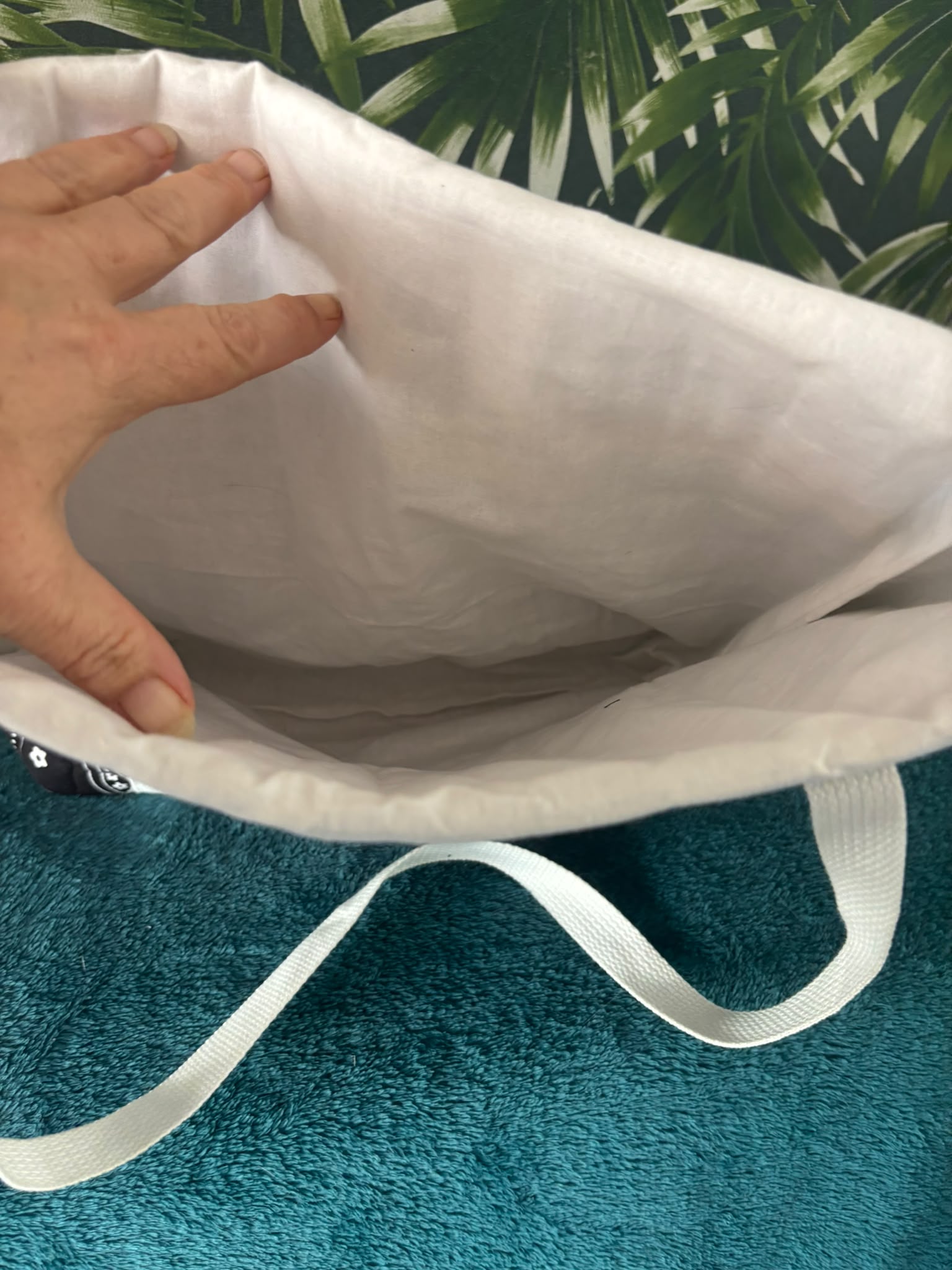 shopper tote bag bandana zwart - Afbeelding 3