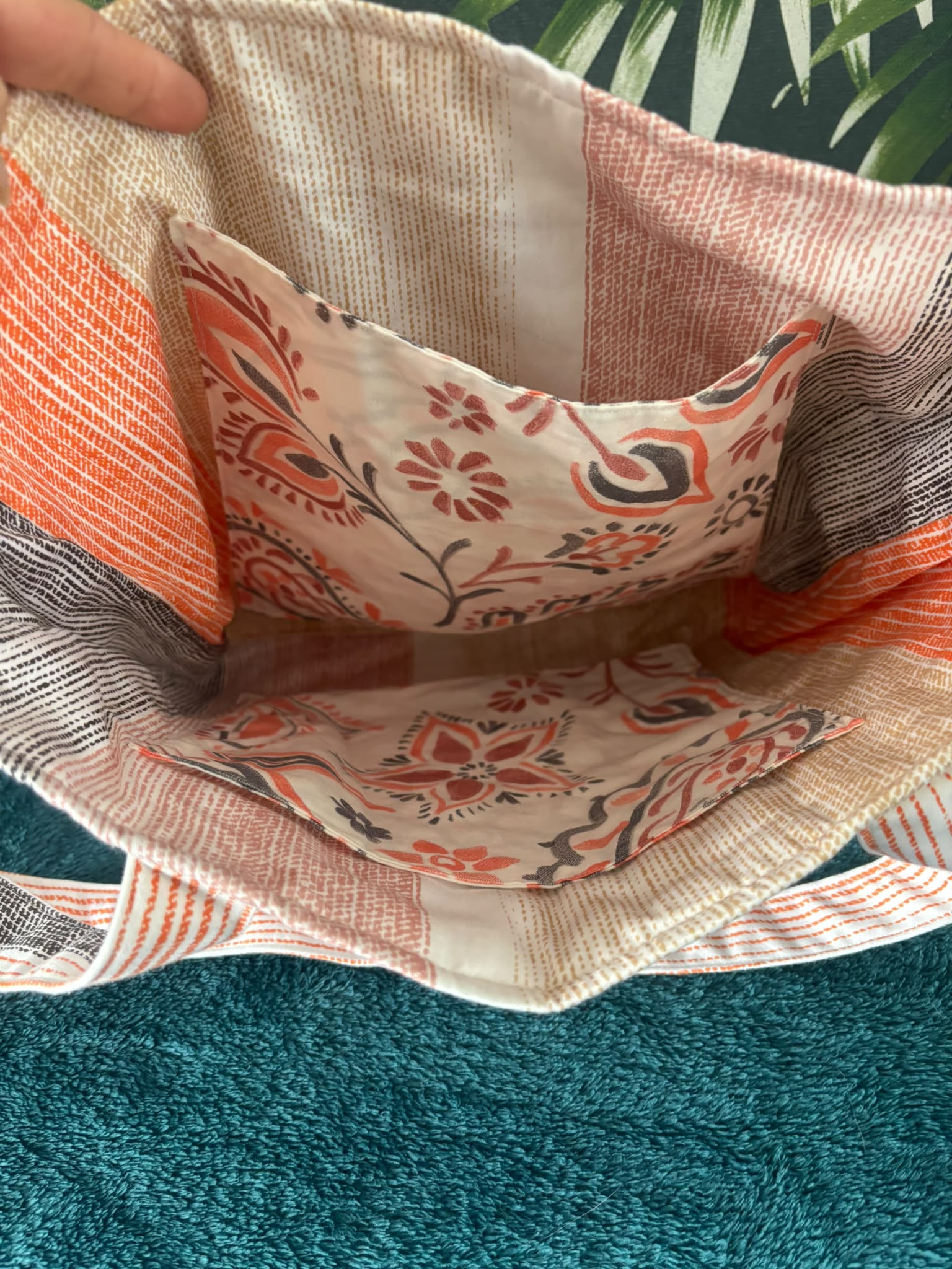 shopper tote bag paisley orange - Afbeelding 3
