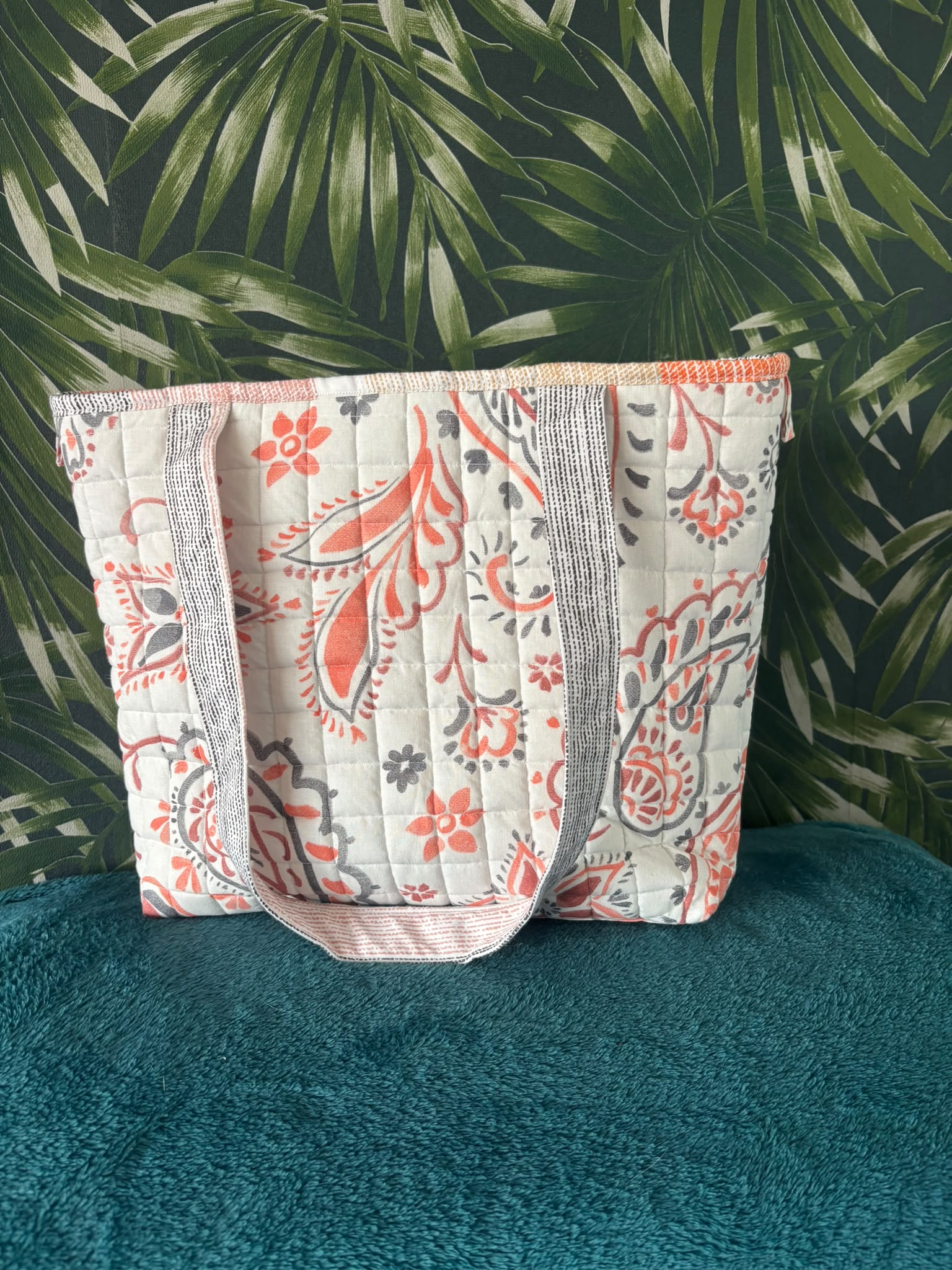 shopper tote bag paisley orange - Afbeelding 2