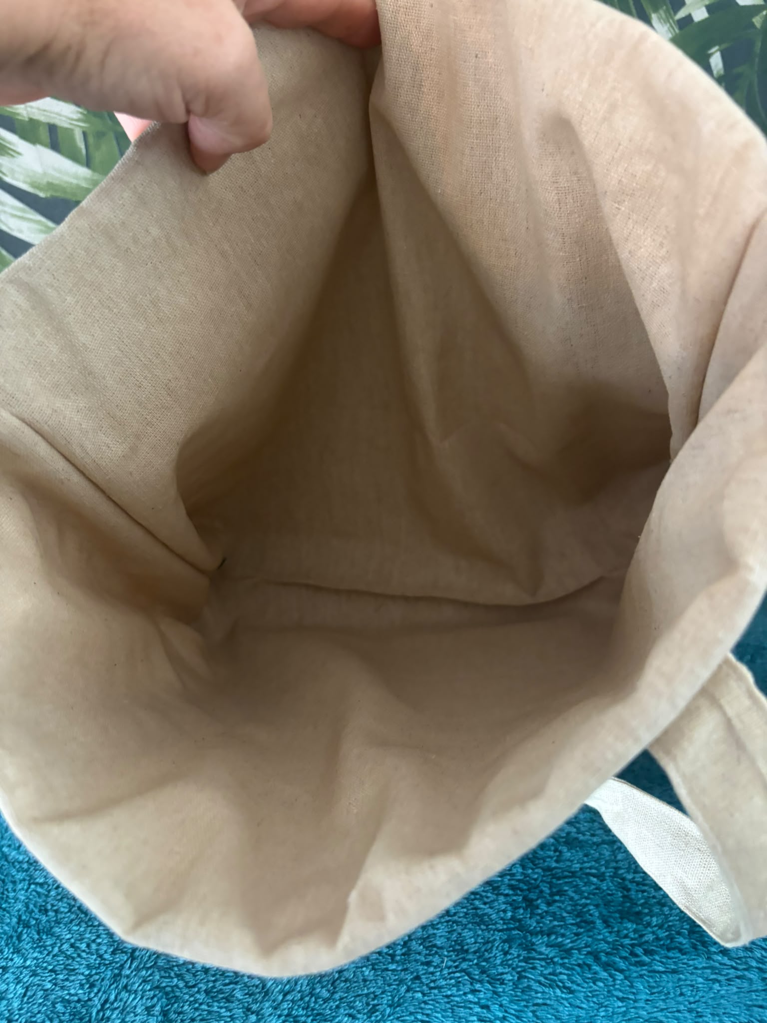 shopper tote bag creme met bruine vogel print - Afbeelding 2