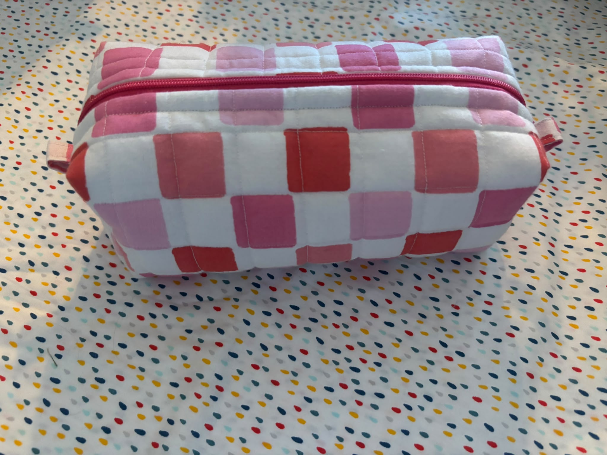 All-Purpose bag size M Roze blokprint - Afbeelding 2