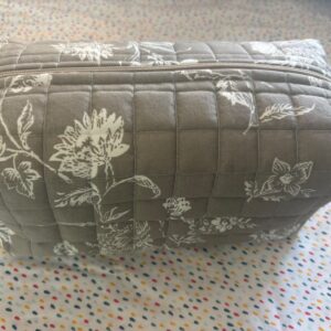 All-Purpose bag bag Large bruin met creme kleurige bloemen